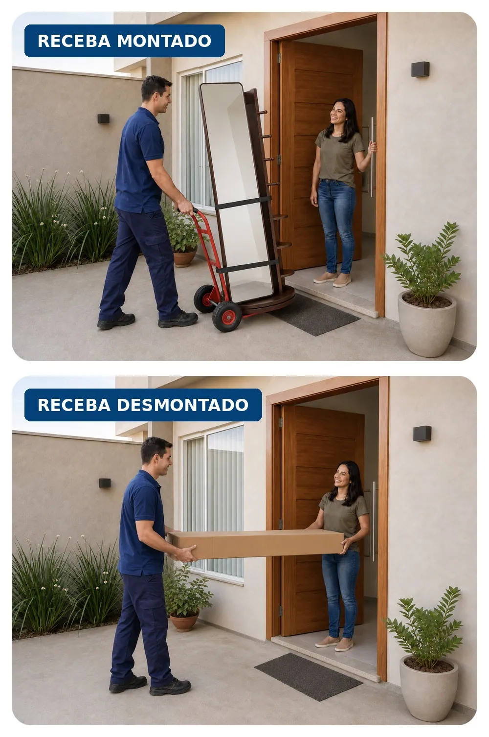 Receba montado ou receba desmontado: entrega da espelheira GiraHome na porta de casa