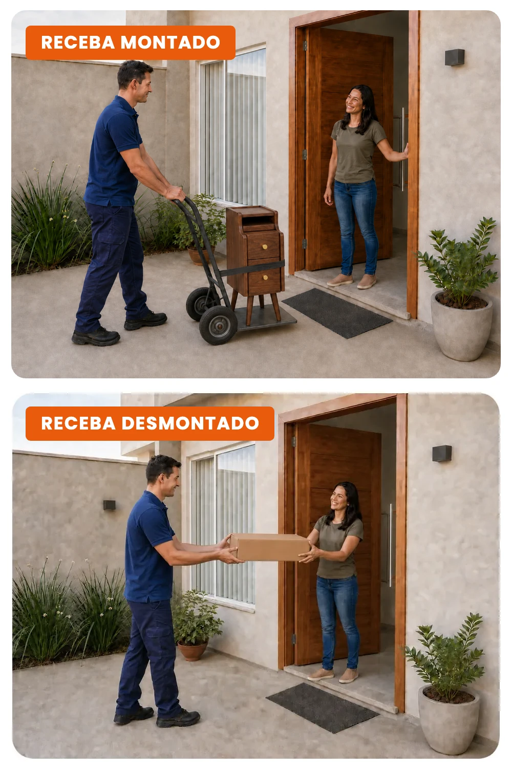 Receba montada ou desmontada: entrega da Mesa de Cabeceira UltraFina na porta de casa