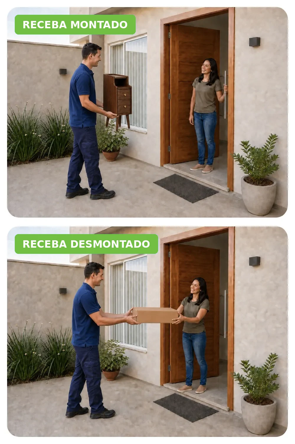 Receba montado ou receba desmontado: entrega da mesa CompactHome na porta de casa